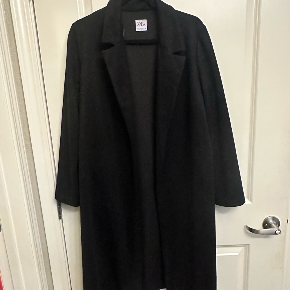 Zara Women's Elegant Black Trench Coat